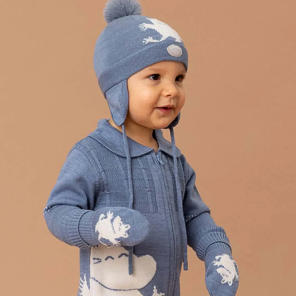 Clearance Mummi lue, Mellomblå Vår- Og Høstluer Baby | Vinterluer Baby