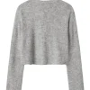 New Nlfbowback strikket genser til barn, Light Grey Melange Penklær Jente 8-16 År | Penklær Baby Gutt