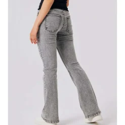 Outlet Nlftianna boot-cut jeans til barn, Light Grey Denim Bukser Jente 8-16 År | Bukser Baby Gutt