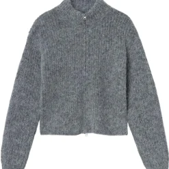 New Nulo half-zip genser til barn, dark grey mel. Gensere Jente 8-16 År | Gensere & Overdeler Gutt