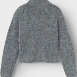 New Nulo half-zip genser til barn, dark grey mel. Gensere Jente 8-16 År | Gensere & Overdeler Gutt