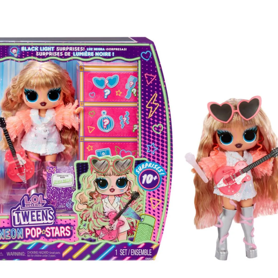 Sale Tweens Neon Pop Stars - Thea Stars Dukker Og Tilbehør