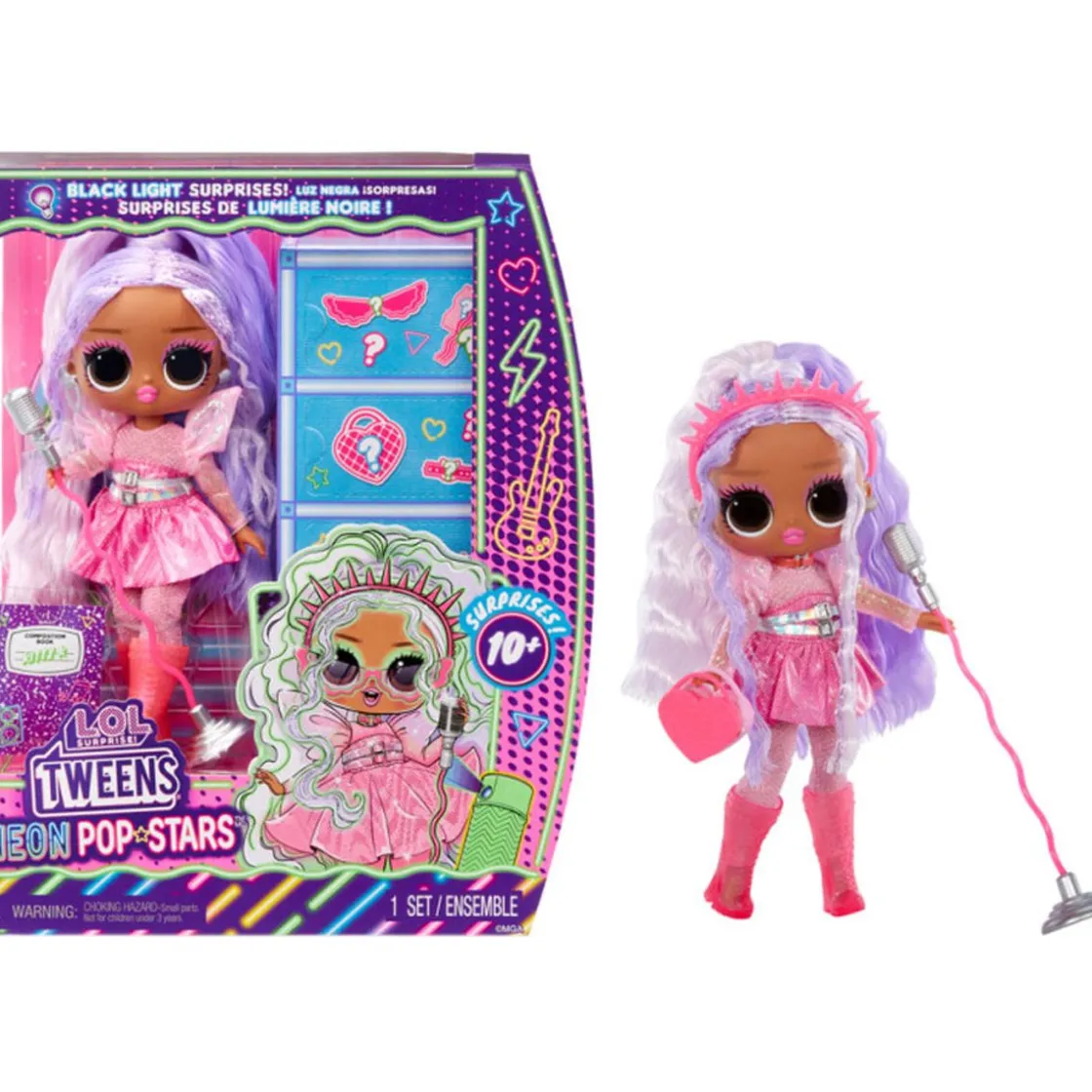 Best Tweens Neon Pop Stars - Kitty K Dukker Og Tilbehør