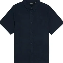 Hot kortermet skjorte i lin, Dark Navy Skjorter Gutt 8-16 År | Skjorter Gutt