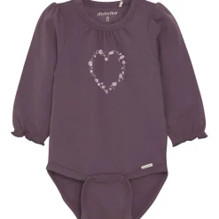 Discount body med hjertekrans, Black Plum Bodyer Baby Jente