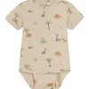 Outlet kortermet body m/print, Light Beige Melange Bodyer Baby Jente | Bodyer Baby Gutt