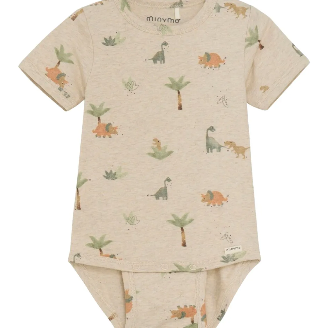 Outlet kortermet body m/print, Light Beige Melange Bodyer Baby Jente | Bodyer Baby Gutt