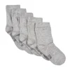 Hot 5-pack sokker til barn, Light Grey Melange Sokker Jente 8- 16 År | Sokker Jente