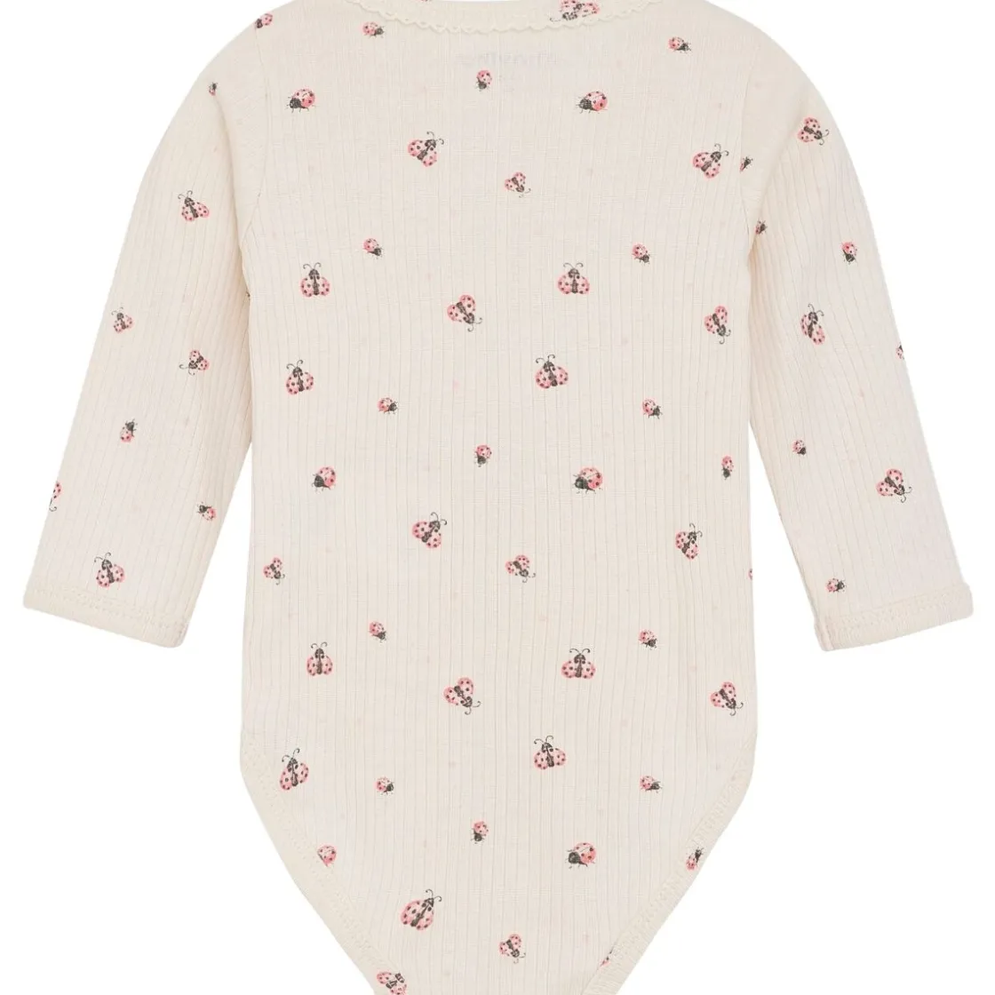 Outlet Rib body m/marihøne, White Swan Bodyer Baby Jente