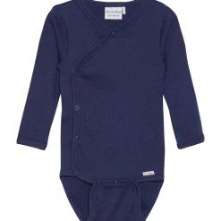 Outlet Rib omslagsbody, Dark Navy Bodyer Baby Jente | Bodyer Baby Gutt