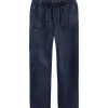 New Dalone velourbukse til barn, dark sapphire Bukser Jente 8-16 År | Bukser Baby Gutt