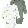 Hot Dino 2-pack body, laurel wreath Bodyer Baby Jente | Bodyer Baby Gutt