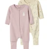 Hot Nbfnightsuit 2-pack pyjamas/heldress, Summer Sand Heldresser & Pyjamaser Jente