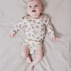 Hot Nbfwang Needle body i ull m/blomster, Lilac Ash Ullbody Og Ullgensere Baby | Ullbodyer Baby Jente