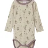 Outlet Nbfwillos body i ull, Peyote Melange Ullbody Og Ullgensere Baby | Ullbodyer Baby Jente
