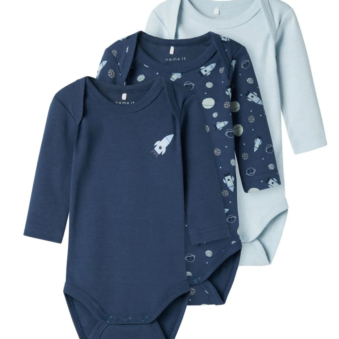 Clearance Nbmbody Space 3-pack body, Dark Denim Bodyer Baby Jente | Bodyer Baby Gutt