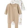Best Nbnnightsuit 2-pack heldress/pyjamas, Oxford Tan Heldresser & Pyjamaser Jente | Heldresser & Pyjamaser Gutt