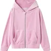Best Nkflulone velour zip-jakke, Pastel Lavender Gensere Jente 8-16 År | Gensere & Overdeler Gutt