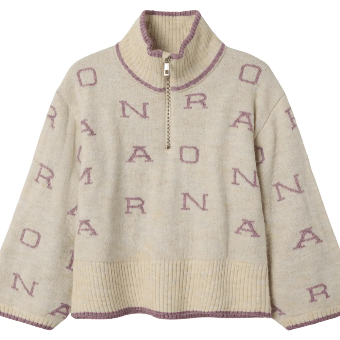 Best Nkfneify oversized genser m/zip, Summer Sand Gensere Jente 8-16 År | Gensere & Overdeler Gutt