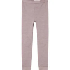 Clearance Nkfwuppo leggings i ull/bomull til barn, Purple Dove Ullbukser 8-16 År | Ullbukser Gutt 3-10 År