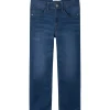Outlet Nkmryan straight-fit jeans til barn, Dark Blue Denim Bukser Gutt 8-16 År | Bukser Baby Gutt