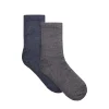 Outlet Nkmwakta 2-pack ullsokker til barn, Dark Grey Mel. Sokker Gutt 8-16 År | Sokker Gutt