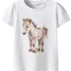 Hot Nmfhani t-skjorte til småbarn, Bright White T-skjorter & Singleter Jente | T-skjorter Gutt