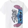 Best Nmmanwit Stitch t-skjorte til småbarn, Bright White T-skjorter Gutt | Kort