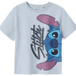 Fashion Nmmanwit Stitch t-skjorte til småbarn, Pearl Blue T-skjorter Gutt | Kort