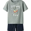 Sale Nmmvigor shorts-sett til småbarn, Slate Gray Shortser Gutt | Shortser Baby Gutt