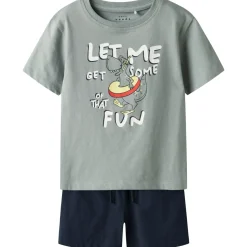 Sale Nmmvigor shorts-sett til småbarn, Slate Gray Shortser Gutt | Shortser Baby Gutt