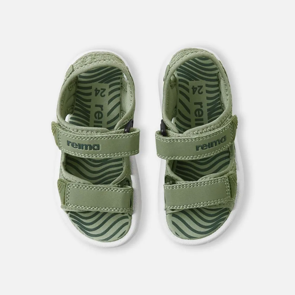 Outlet Reima Bungee sandaler til barn, Greyish Green Sandaler Og Badesko