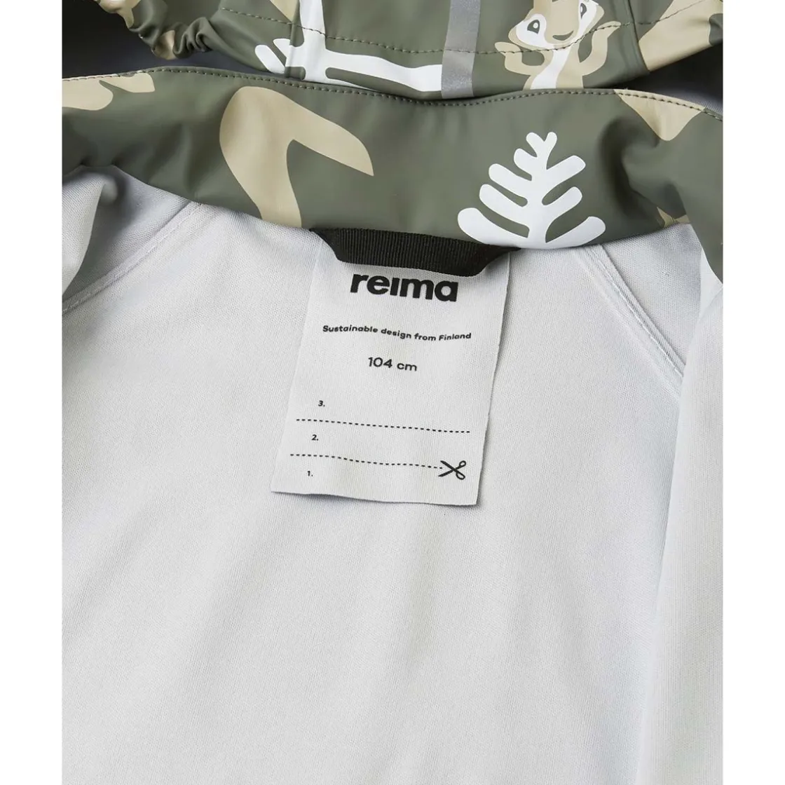 Clearance Vesi regnjakke til barn, Greyish green Regntøy Barn | Regntøy & Allværsbukser Baby