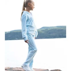 Clearance Hermine velour hettjakke til barn, Ice Blue Gensere Jente 8-16 År | Gensere & Overdeler Gutt