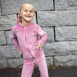 Discount Hermine velourbukse til barn, Mauve Bukser Jente 8-16 År | Bukser Baby Gutt