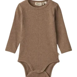 Fashion Bertil body, coffee melange Bodyer Baby Jente | Bodyer Baby Gutt
