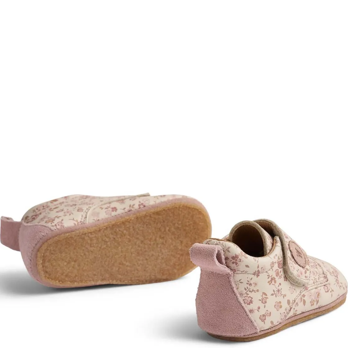 Outlet Wheat Dakota skinntøfler til baby, rose flowers Tøfler