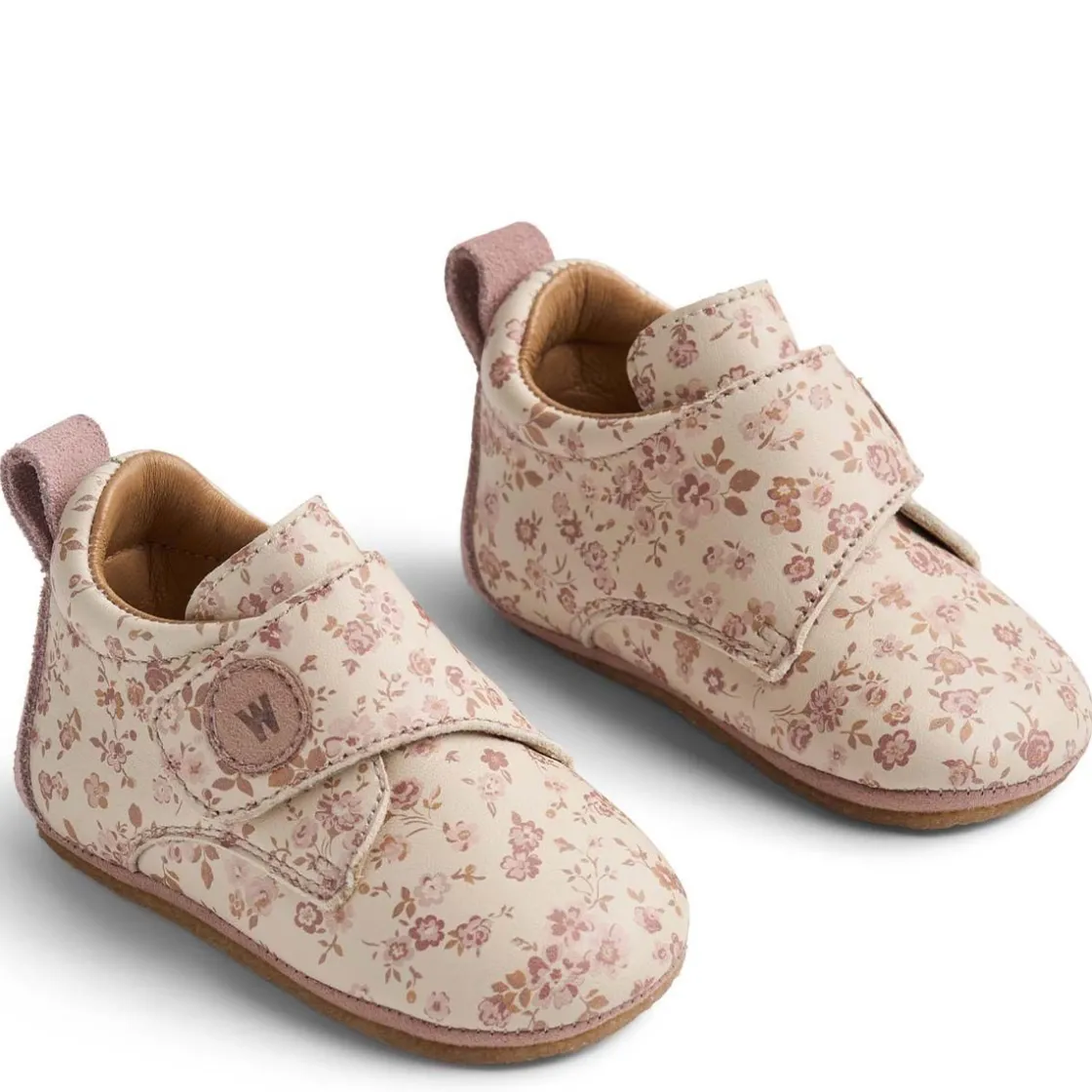 Outlet Wheat Dakota skinntøfler til baby, rose flowers Tøfler