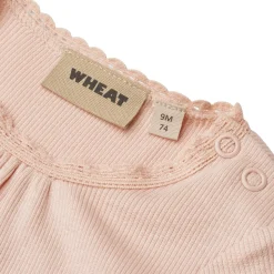 Fashion Edna rib kortermet body, powder Kortermet Baby Jente | Bodyer Baby Jente