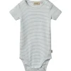 Discount Edvald kortermet body, blue stripe Kort | Kortermet Baby Gutt
