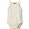 New Ellen ermeløs body, ivory Kortermet Baby Jente | Bodyer Baby Jente