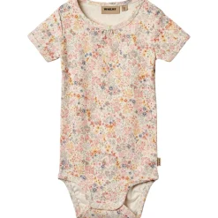 New Linette kortermet body, flowers Kortermet Baby Jente | Bodyer Baby Jente