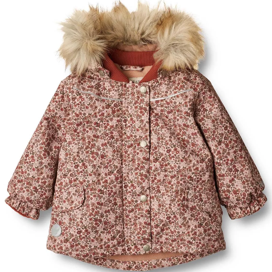 Discount Wheat Mathilde vinterjakke til baby, rose dust flowers Jakker Barn | Jakker Baby