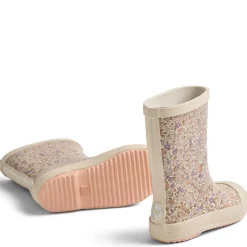 Fashion Wheat Muddy gummistøvler til barn, lilac flower meadow Gummistøvler/termostøvler