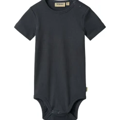 Fashion Timo rib kortermet body, navy Kort | Kortermet Baby Gutt