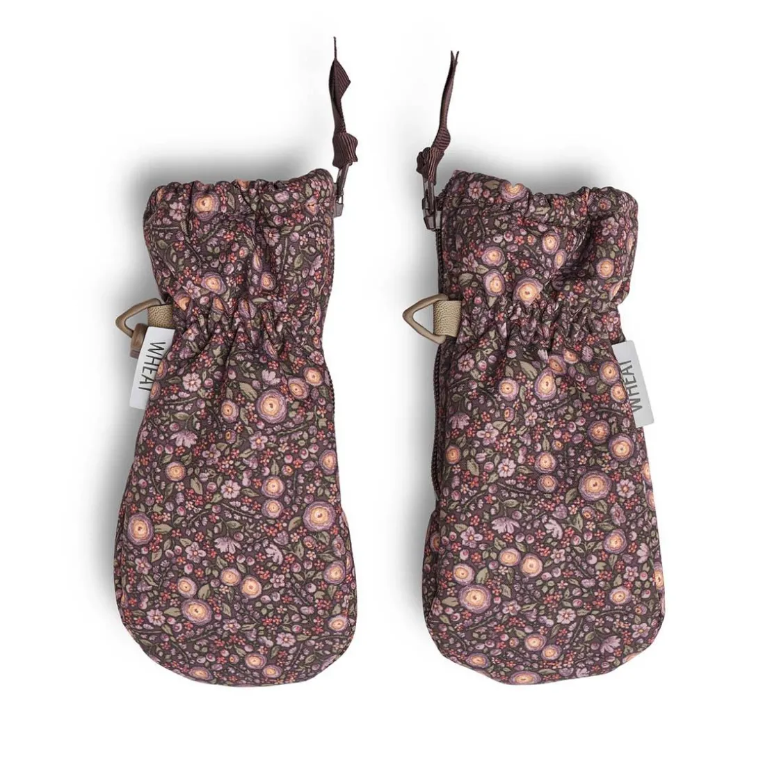 Clearance Wheat zip vintervotter til baby, eggplant buttercups Votter Og Vanter Baby